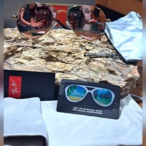 NWT polarized polycarbonate pink flash mirror w spring hinge, rx able54-18-138